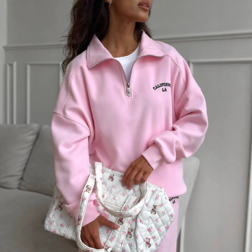 Setelan Hoodie Bordir Huruf Ga - Embroidery Style ulasan dan harga