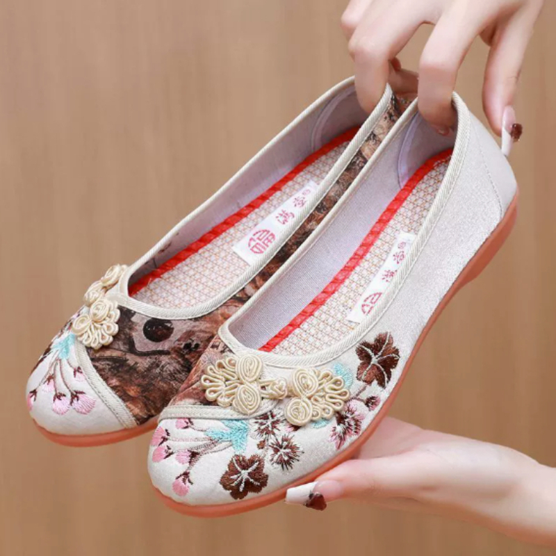 Sepatu Kanvas Wanita Gaya Cina - Embroidery Style ulasan dan harga