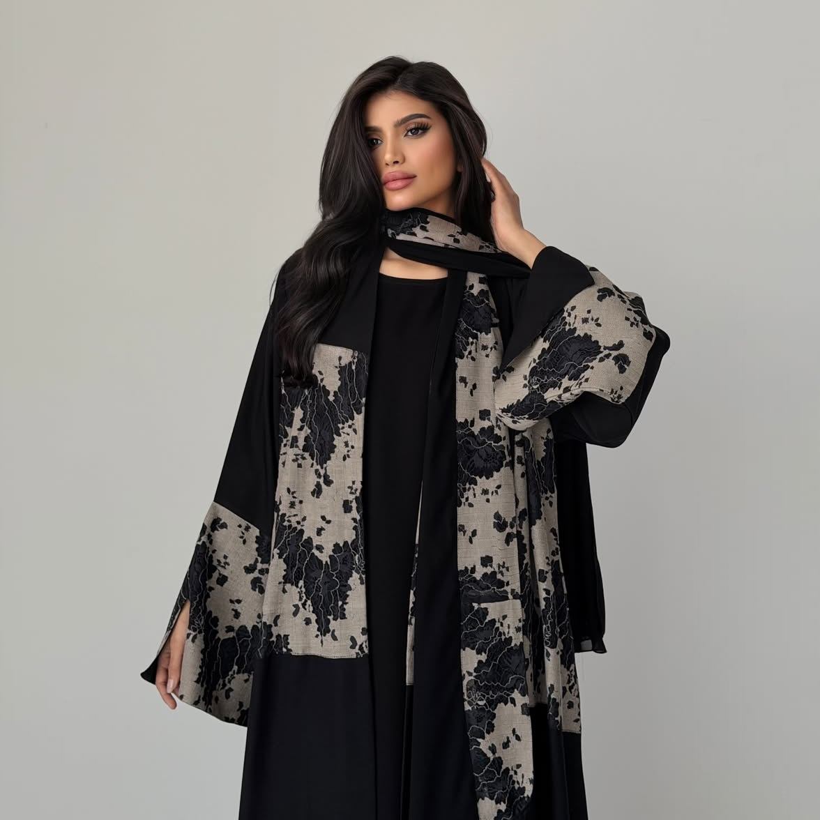 Setelan Abaya Hijab 2 Potong u - Embroidery Arabic ulasan dan harga