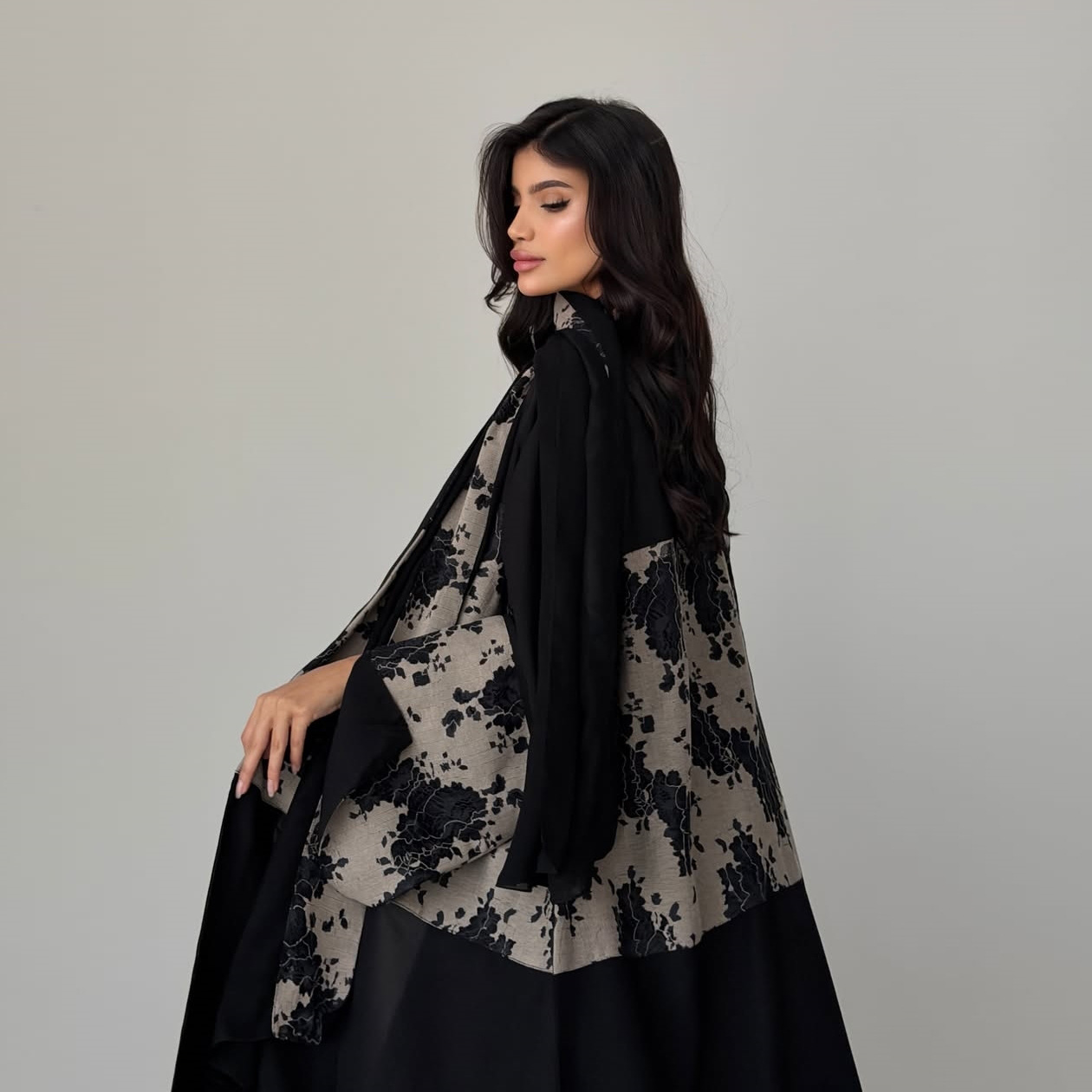 Setelan Abaya Hijab 2 Potong u - Embroidery Arabic ulasan dan harga