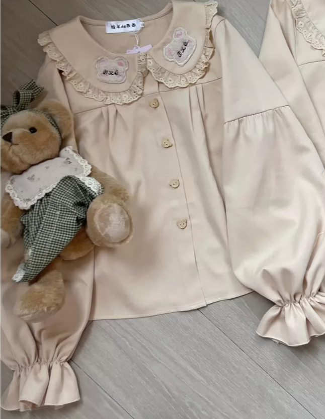 Blus Lolita Bordir Beruang Luc - Embroidery Yellow ulasan dan harga