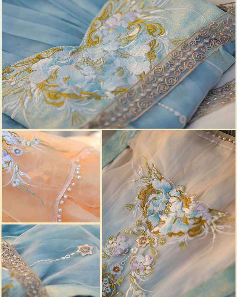 Gaun Hanfu Cina Wanita Bordir  - Embroidery Yellow ulasan dan harga